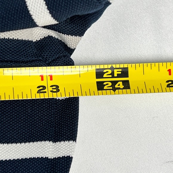 RLX Ralph Lauren Men's L Golf Performance Polo Shirt Striped Blue Green White - Picture 8 of 9